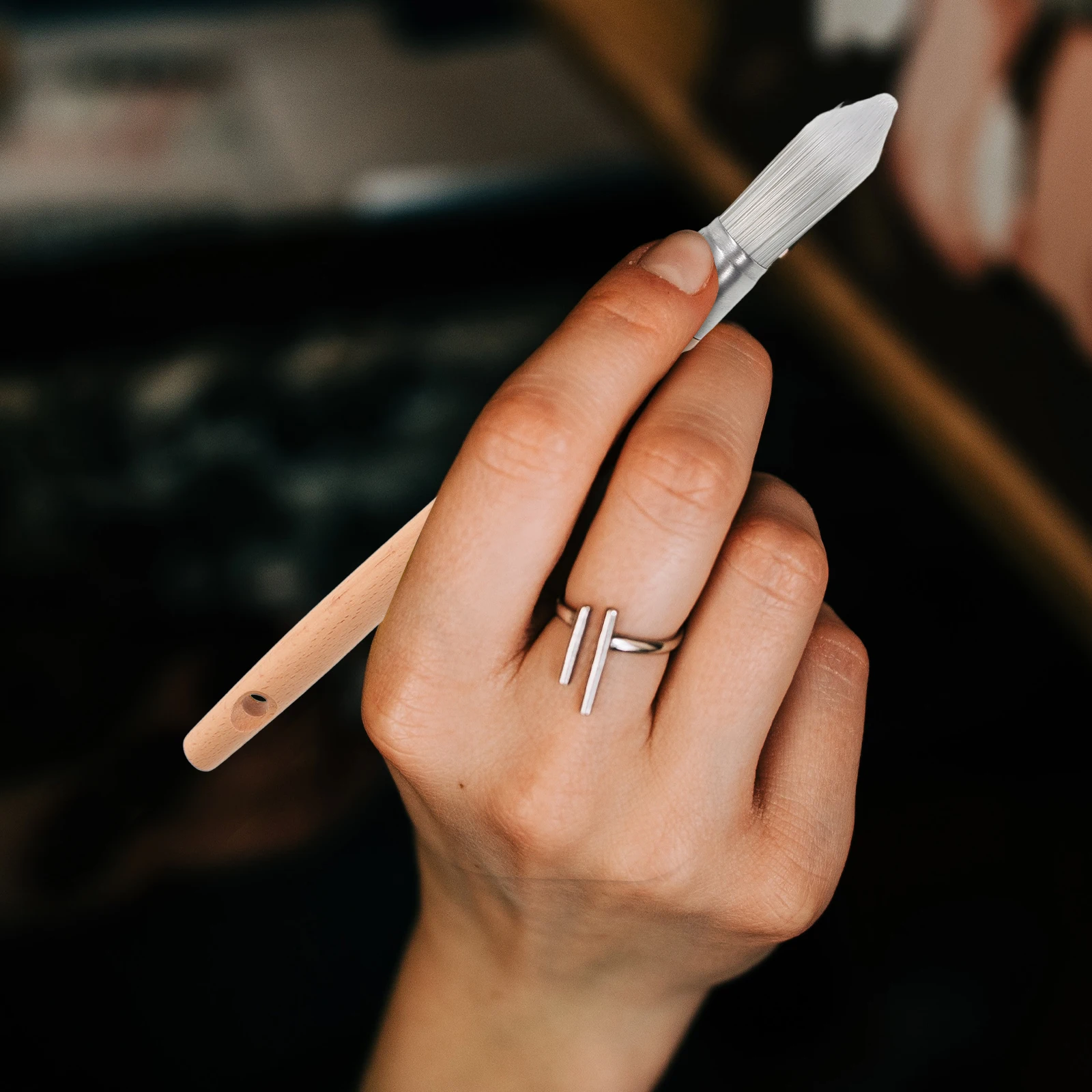 

Fine Detail Paint Brush For Watercolor Acrylic Gouache Wall Painting Art Students Beginners Small Gap Edge Tool Portable