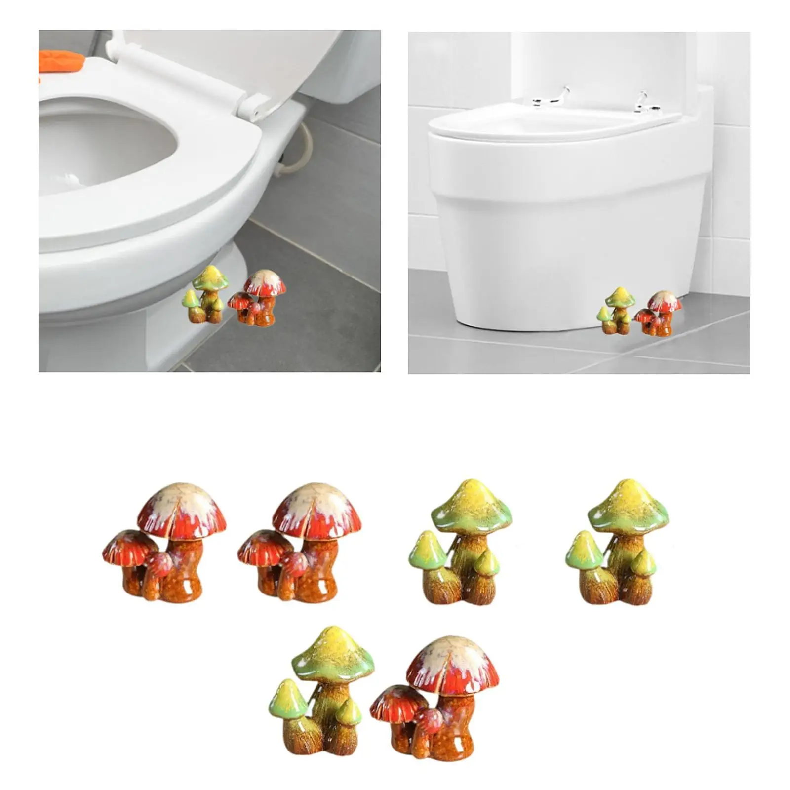 2Pcs Mushroom Toilet Bolt Caps Easy Installation Toilet Mounting Parts Resin Toilet Bolt Covers for Home Decor Bottom of Toilet