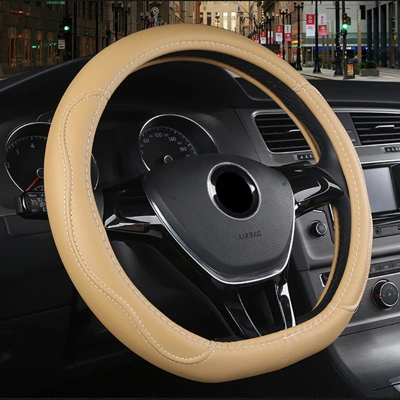 Car Steering Wheel Cover D Type Handle Wrap for Hyundai LA FESTA 2018-2023 MUFASA 2023 Mistra Custo 2021-2023 Santa Fe 2019-2023