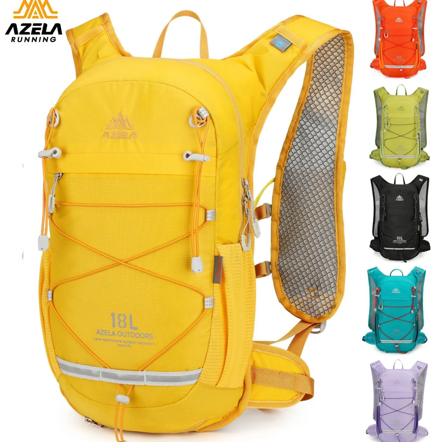 18L Cycling Backpack Waterproof Lightweight Nylon Hiking Backpack Large Capacity Outdoor Travel Daypack for Men Women