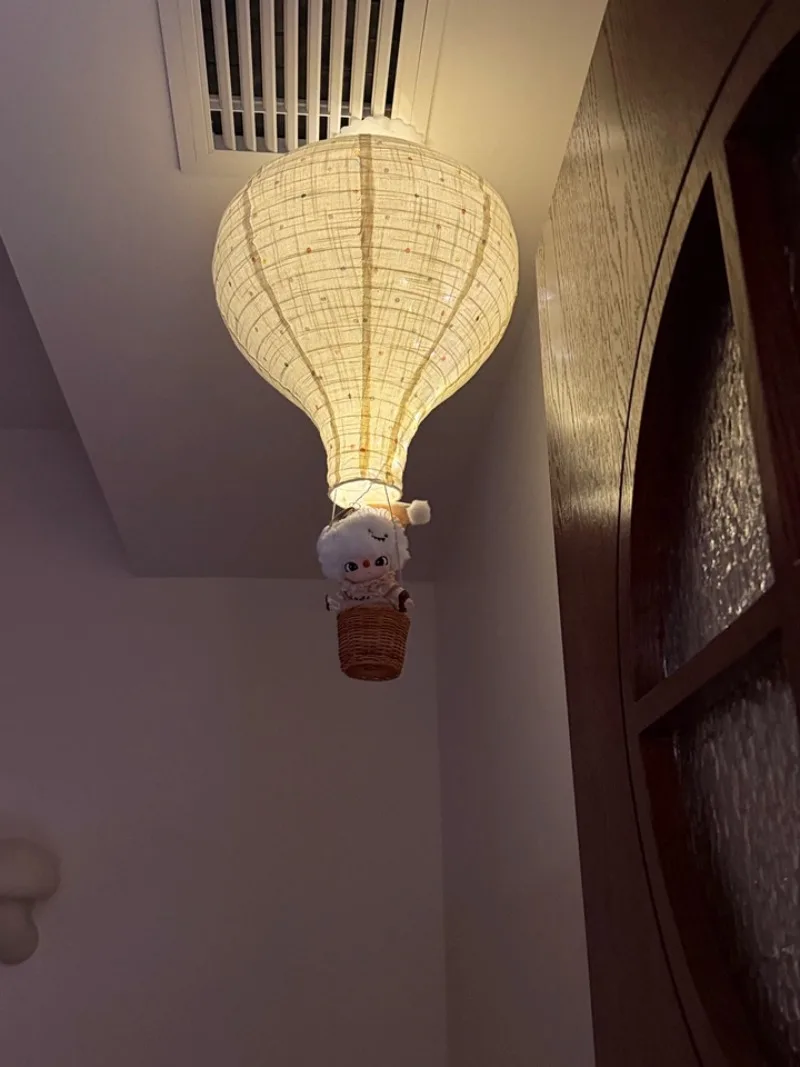 Nordic Ins Children's Room Handmade Fabric Hot Air Balloon Pendant Home Decoration Balloon Lampshade Pendant Shooting Props