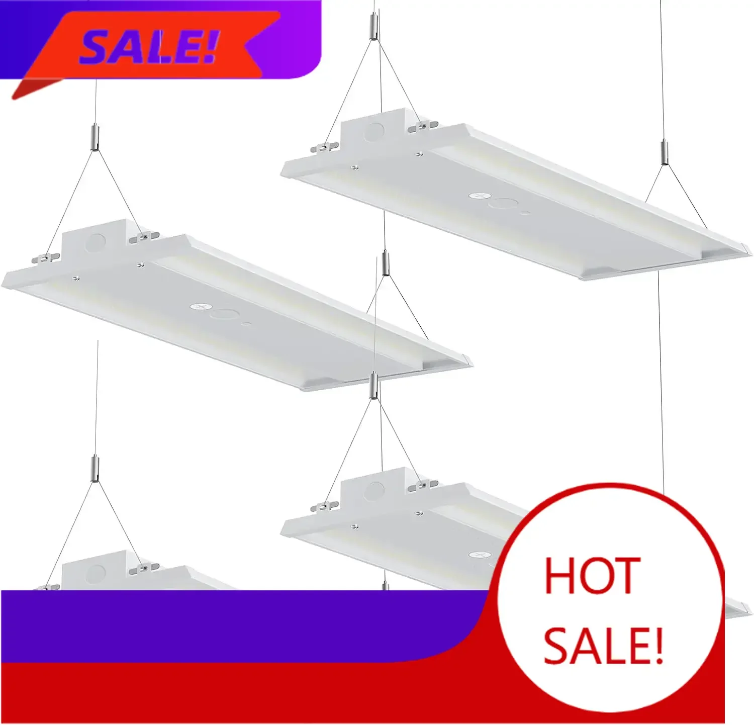 

Bestseller300W LED Linear High Bay Light, 45000LM Linear High Bay Shop Light Commercial 120-277V, 5000K High Bay Lights for Ware