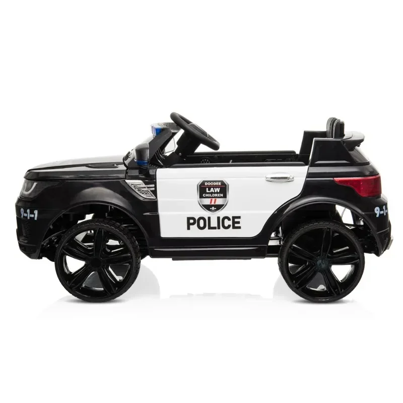 12V Kids Police Ride On Car Electric Cars 2.4G Remote Control, LED Flashing Light, Music & Horn.