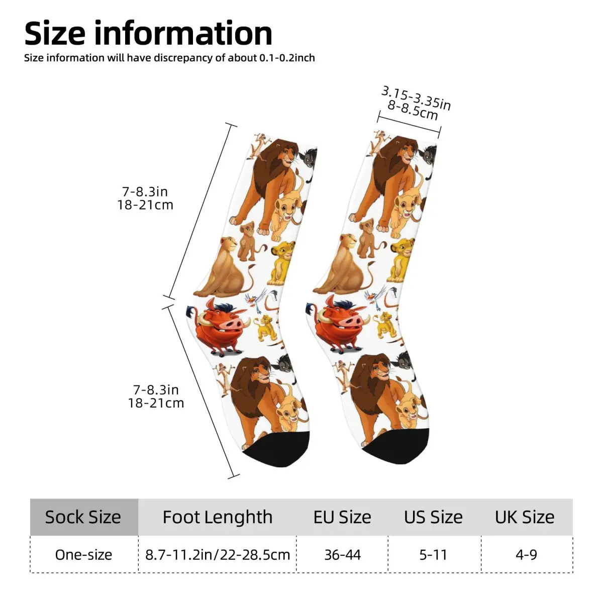 The Lion King Socks Harajuku Super Soft Stockings All Season Long Socks Accessories for Unisex Birthday Present