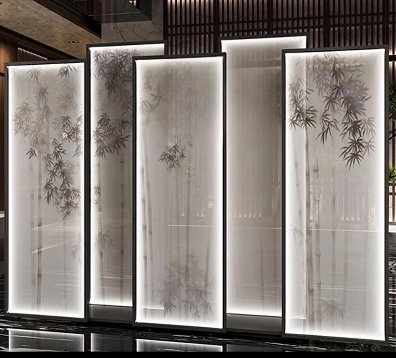 قسم حفلات الفندق من الفولاذ المقاوم للصدأ شاشة زجاجية فنية لقاعة الولائم في صندوق الفندق