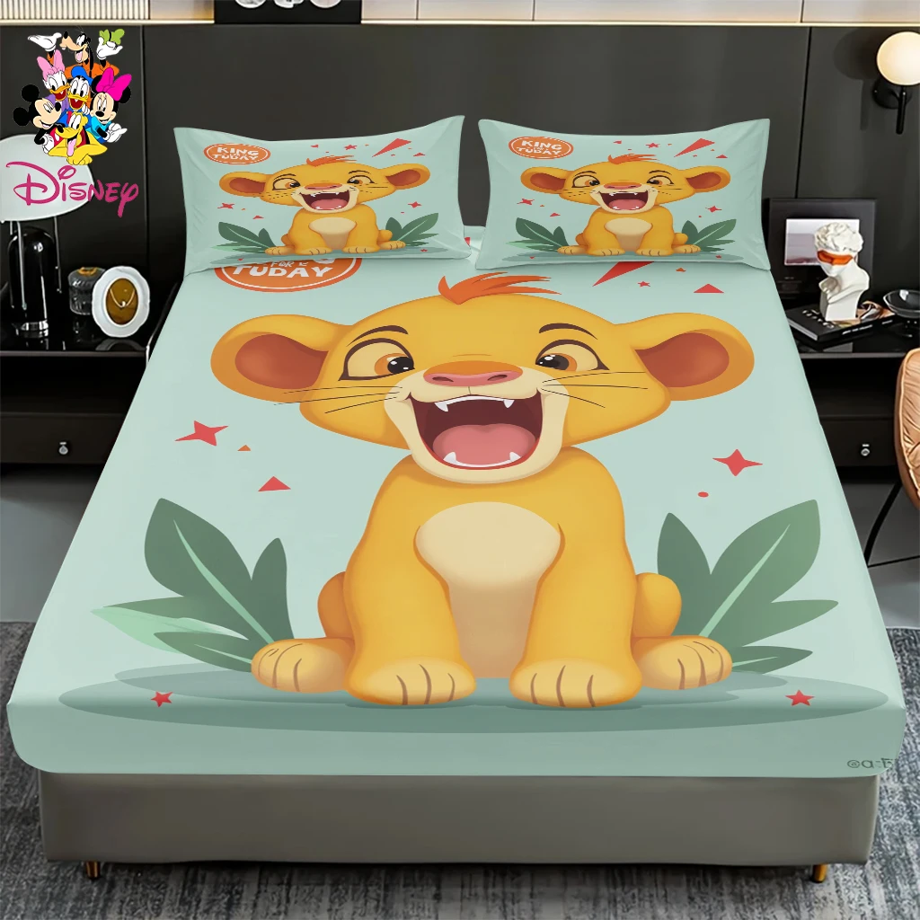 طقم ملاءات ديزني يونغ سيمبا مكون من 2/3 قطعة، قماش ناعم وقابل للغسل في الغسالة، هدية للعطلات للعائلة والأصدقاء