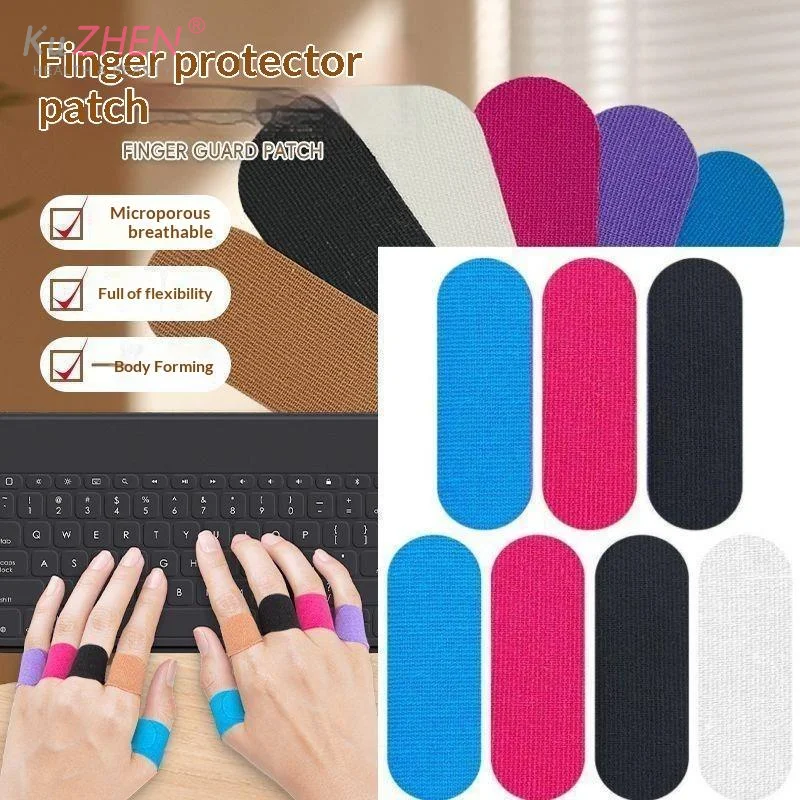 10Pcs Cotton Fabric Elastic Sports Finger Protector Tape Bowling Thumb Support Pads Anti Friction Finger Wrap Protective Patches