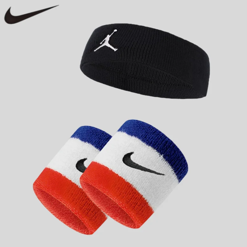 

Nike Jordan Black Headband with 2PCS Wristbands Sweatproof Sportswear AC4093-010+N0001565620OS