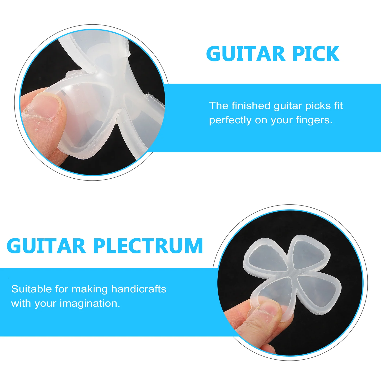 Guitar Pick Mold An Fittings Flexible DIY Creative Silicone Thumb Hanging Charm Making Molds Non-stick Silica Gel