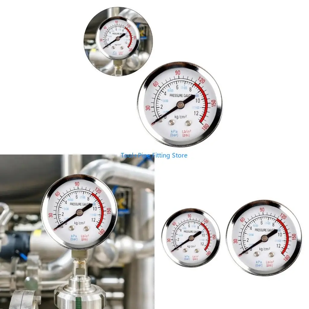 F92B Air Compressor Pressure Gauge with Metal-Housing for Screw Compressors Piston-