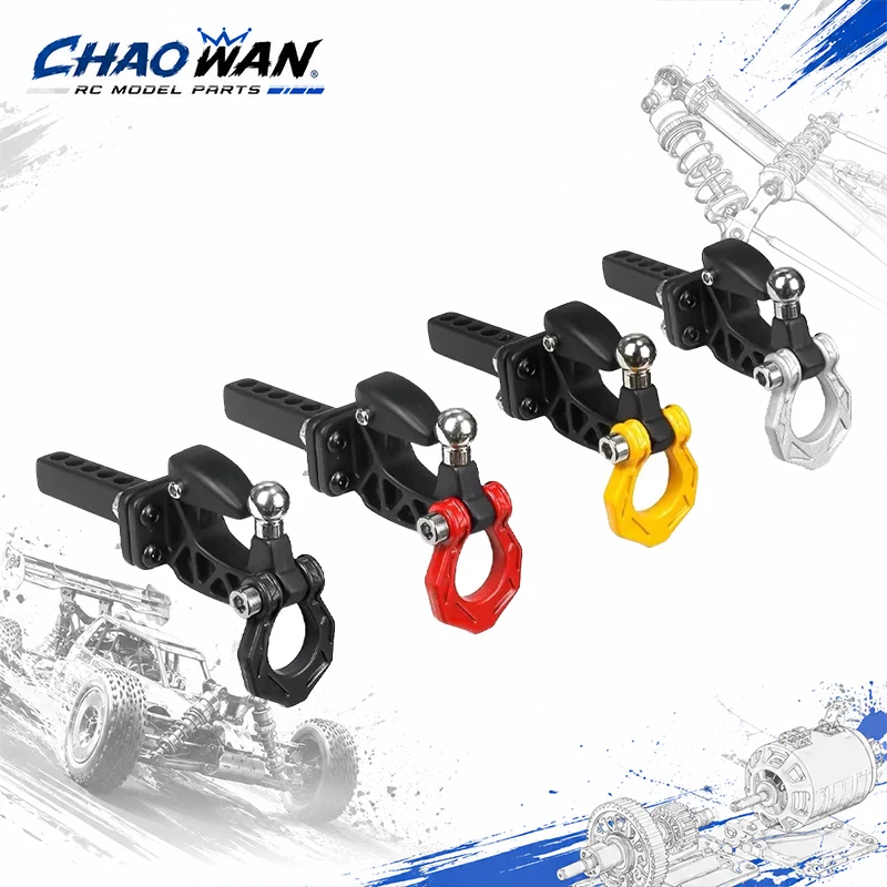 1/10 1/8 RC Crawler Heavy Duty Metal Rear Bumper Tow Hook Drop Hitch Receiver Fit Axial SCX10 TRX4 RGT Trailer Hitch Mount RC Up