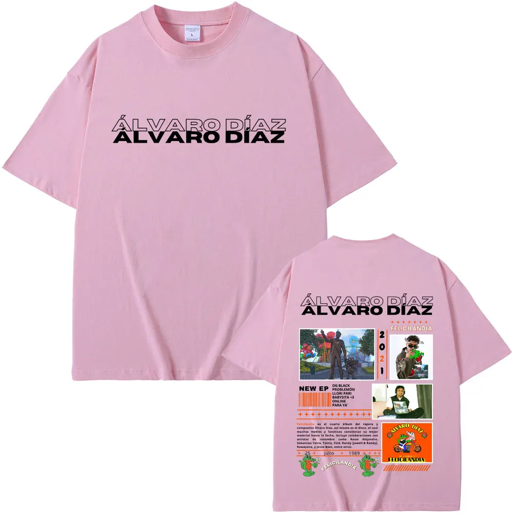 مغني الراب ألفارو دياز فيليسيلانديا الجرافيك تي شيرت الرجال النساء الملابس الهيب هوب خمر المتضخم التي شيرت الرجال موضة الاتجاه تي شيرت #6