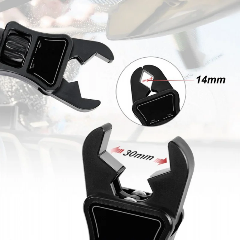 360 Degree Car Phone Support Easy Clip Mount Stand on Rearview Mirror Mobile Flexible Holder For iPhone 12Pro 13