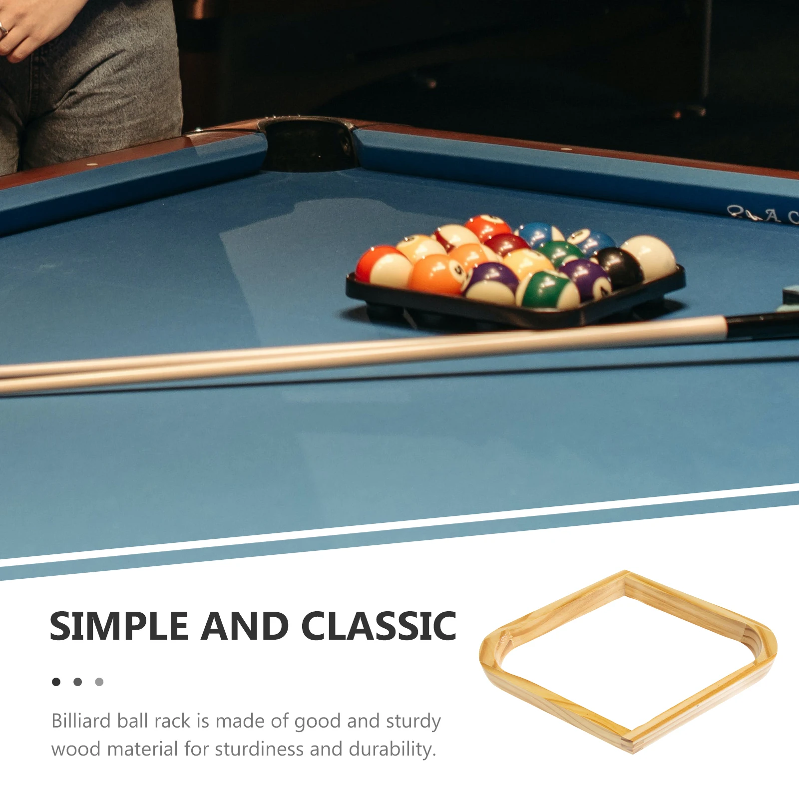 

Pool Table Accessories Billiard Rack Cue Racks Balls Portable Supplies Wood Tool Triangle