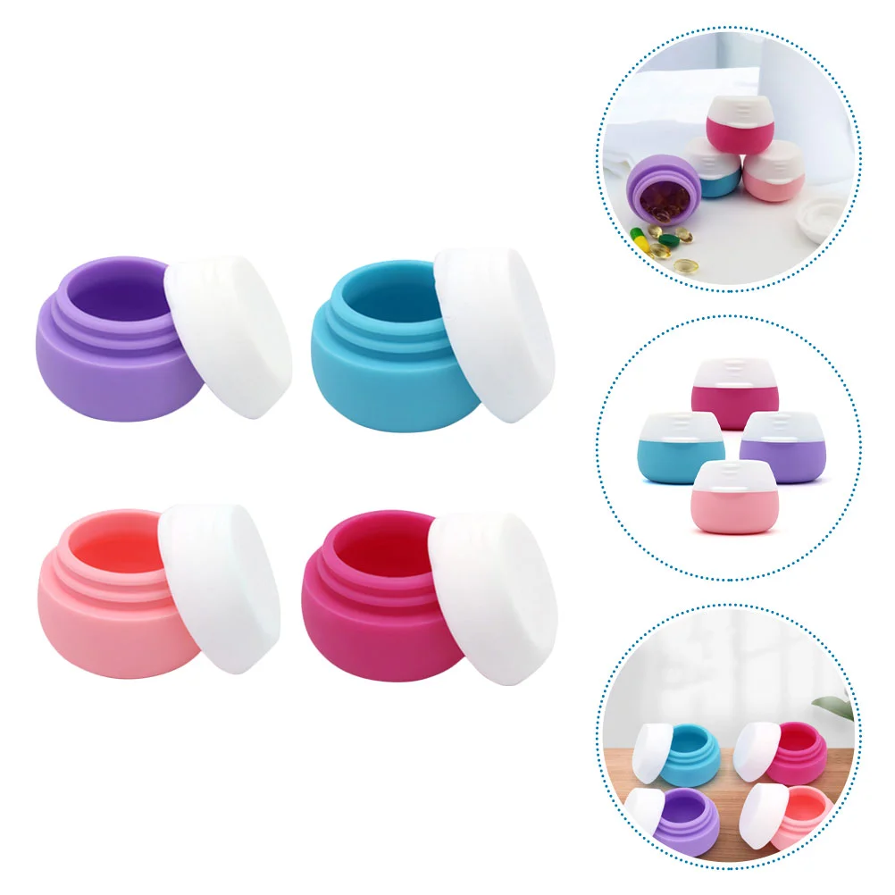 

4 Pcs Face Cream Containers Multipurpose Storage Bottles Sub Cosmetics Cases Refillable Jars Empty