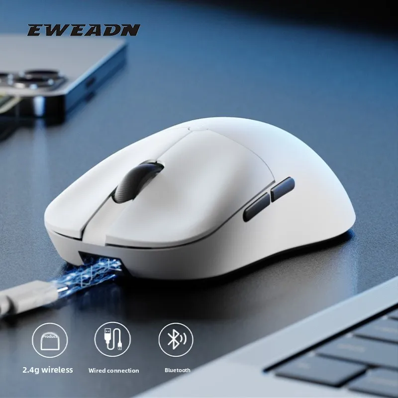 

Беспроводная мышь EWEADN K01, трехрежимная Bluetooth-мышь, длительный срок службы батареи, легкая игровая мышь для ПК, геймера, киберспорта, офисные подарки