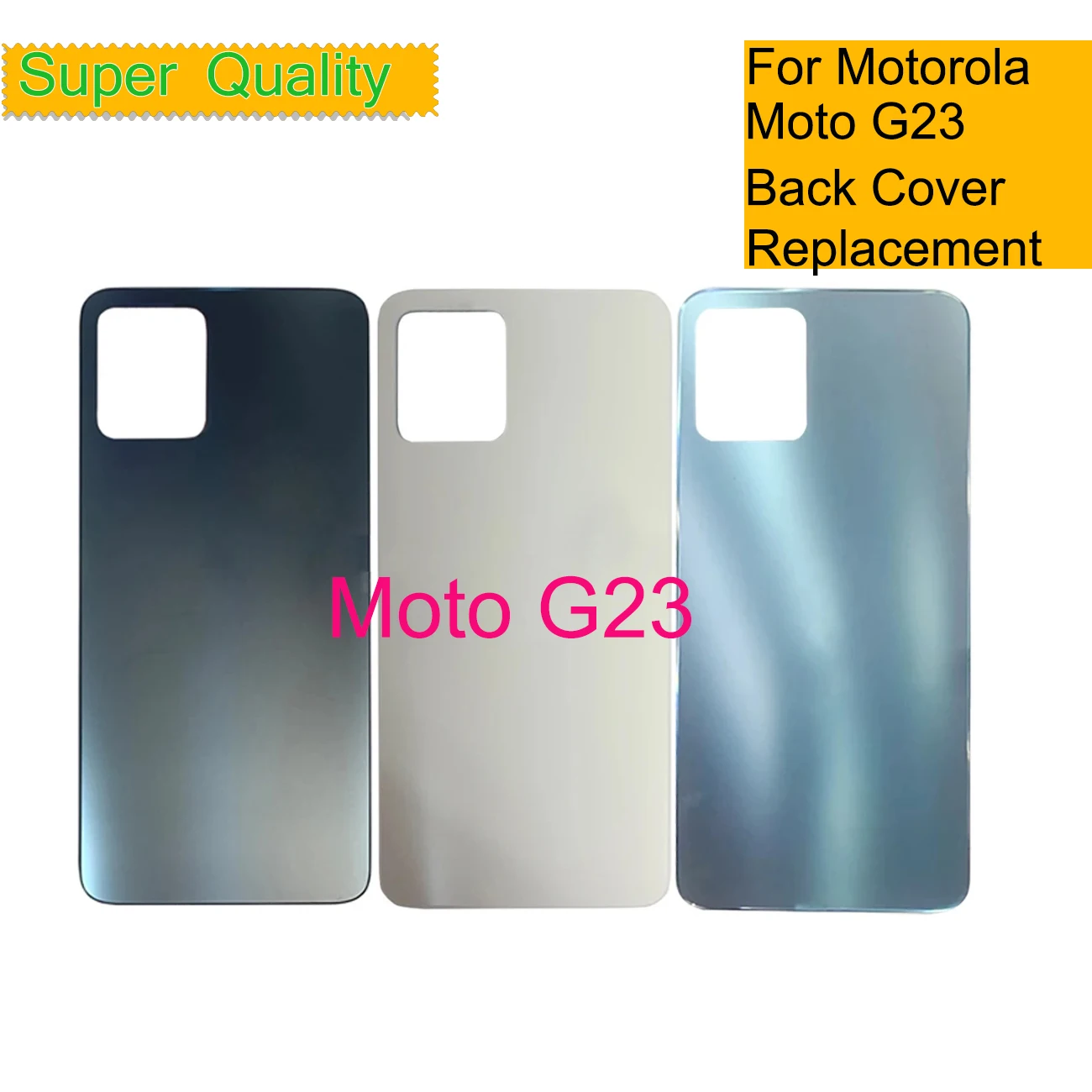 10Pcs/Lot For Motorola Moto G23 Housing Battery Cover For Moto G23 XT2333-1 Back Cover Real Case Door Chassis Shell Replacement