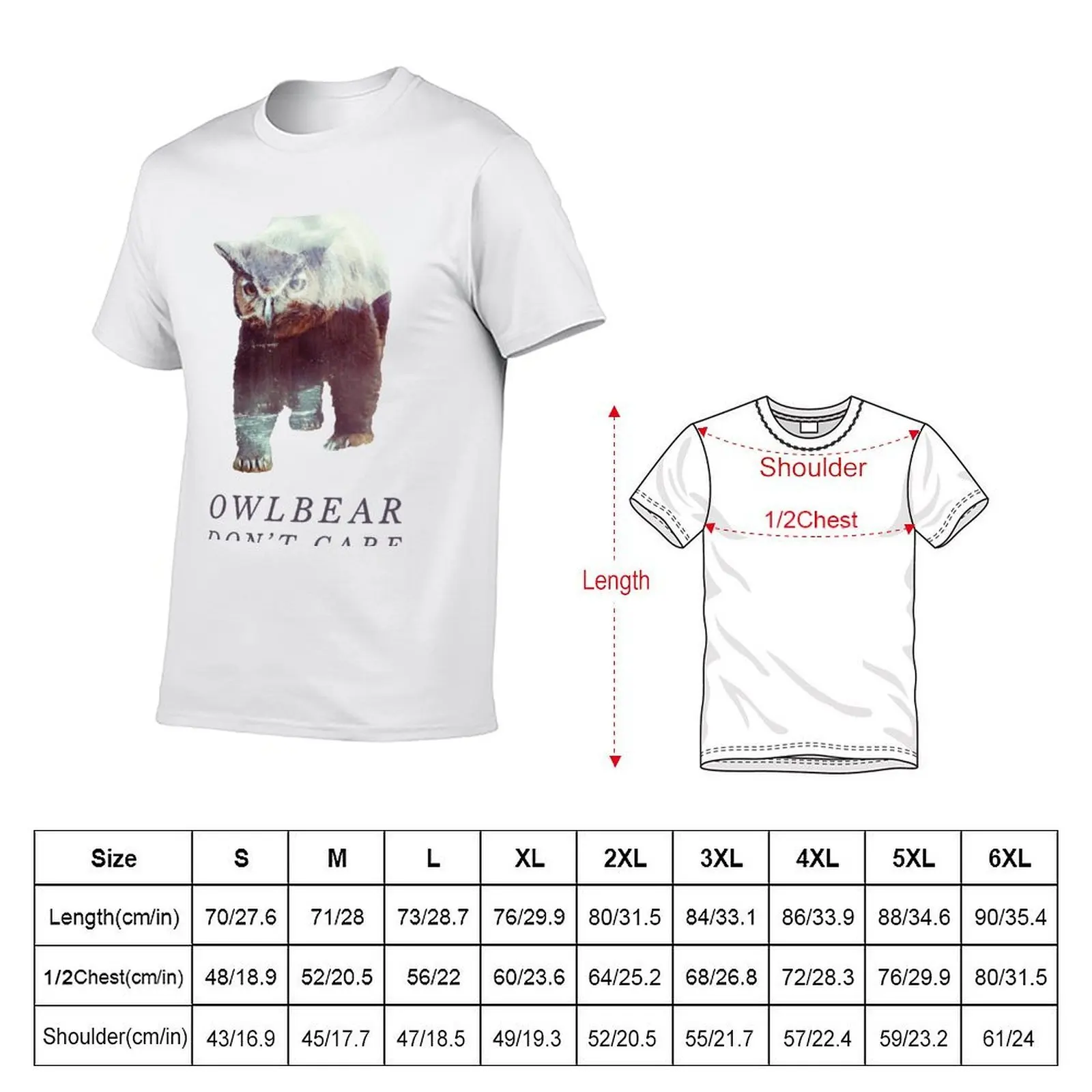 Owlbear Don't Care T-Shirt anime tshirt quick-drying men t shirt
