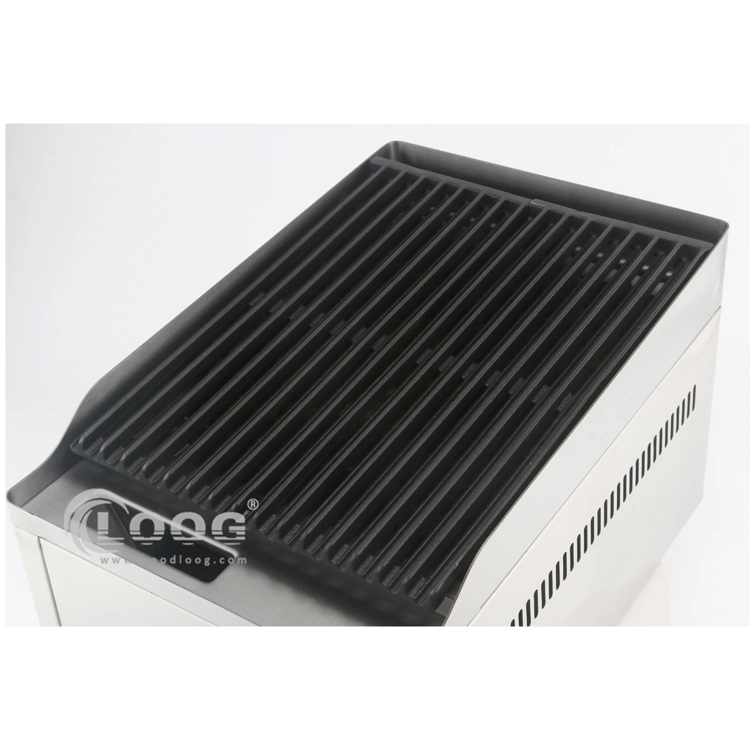 شواية لافا روك كهربائية من الفولاذ المقاوم للصدأ، شواية شواء تجارية شديدة التحمل مع أحجار الحمم البركانية