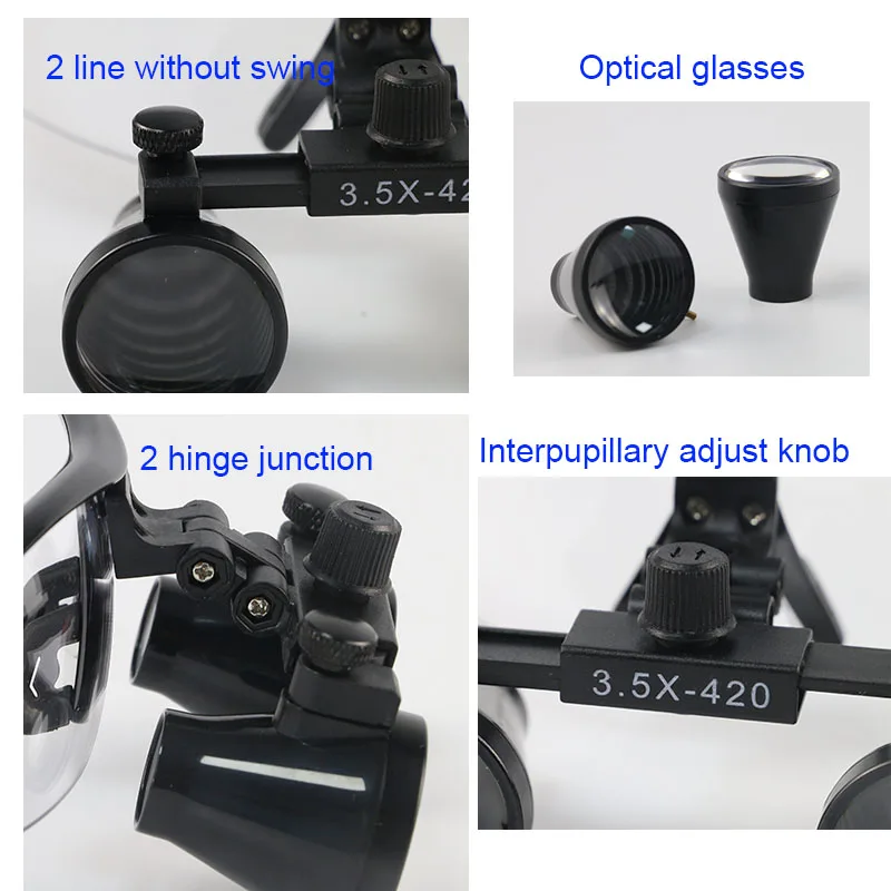 Imagem -06 - Lupas Dental Lupa Dental 2.5x 3.5x Ampliação Binocular Médica Lupa Odontologia Cirúrgica Lente de Vidro Óptico Dentista