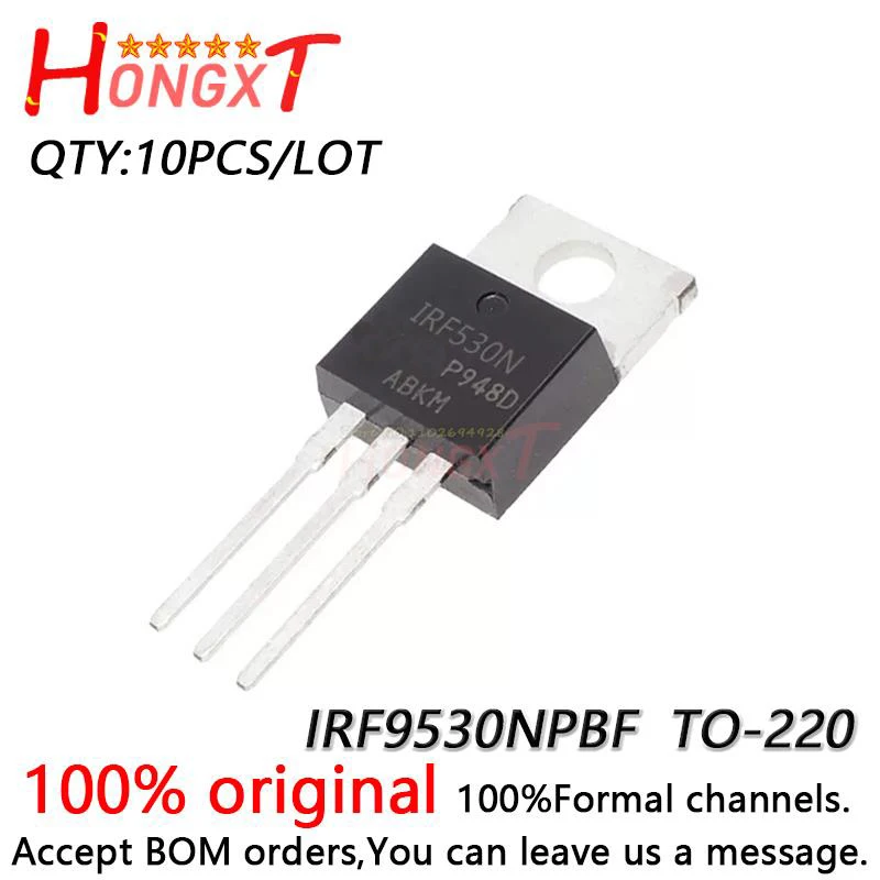 10PCS 100% NEW Original IRF9530NPBF MOSFET P - 100V/14A TO-220.