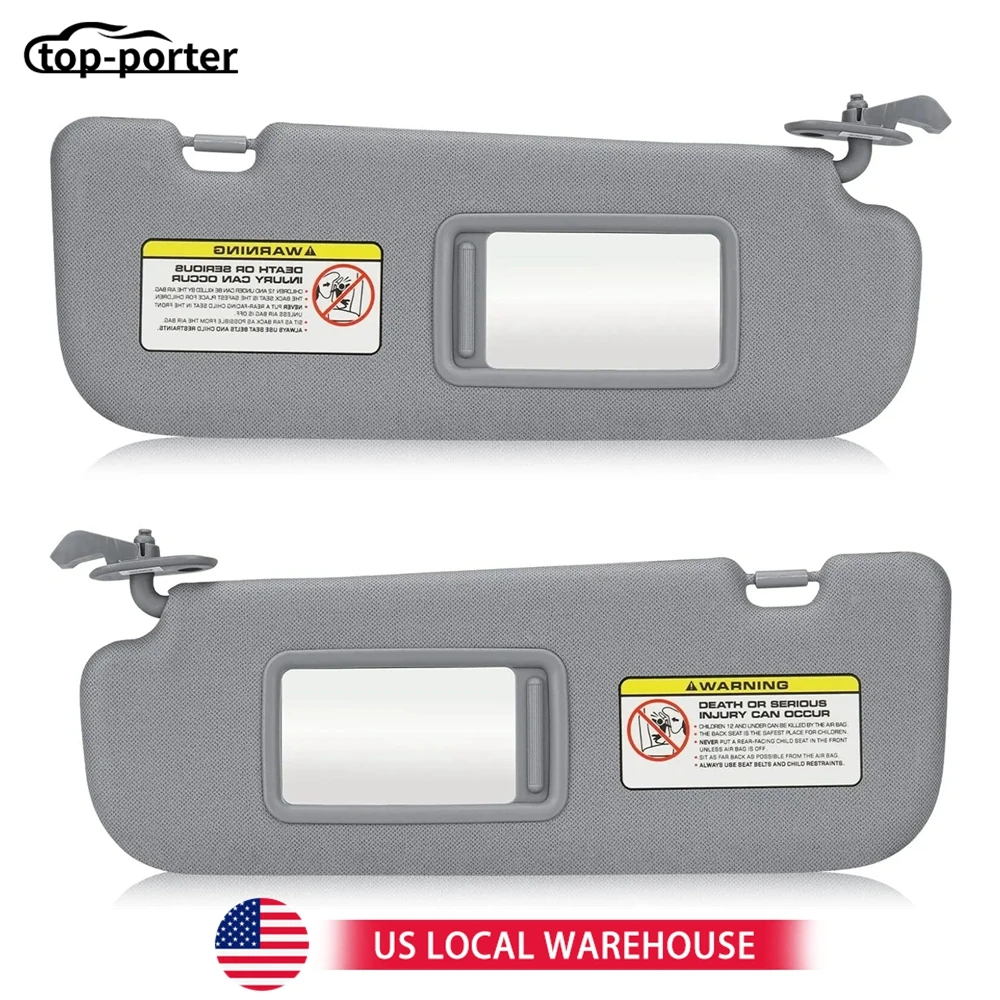 

852103X000TX 852203X000TX Right + Left Side Pair For 2011 2012-2015 Hyundai Elantra Gray Car Sun Visor