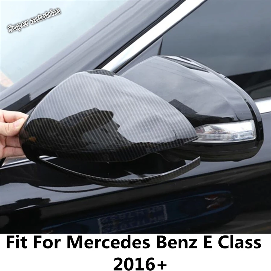 

Rearview Mirror Cap Shell Case Cover Trim Fit For Mercedes Benz E CLASS W213 2016 - 2019 ABS Carbon Fiber Accessories Exterior