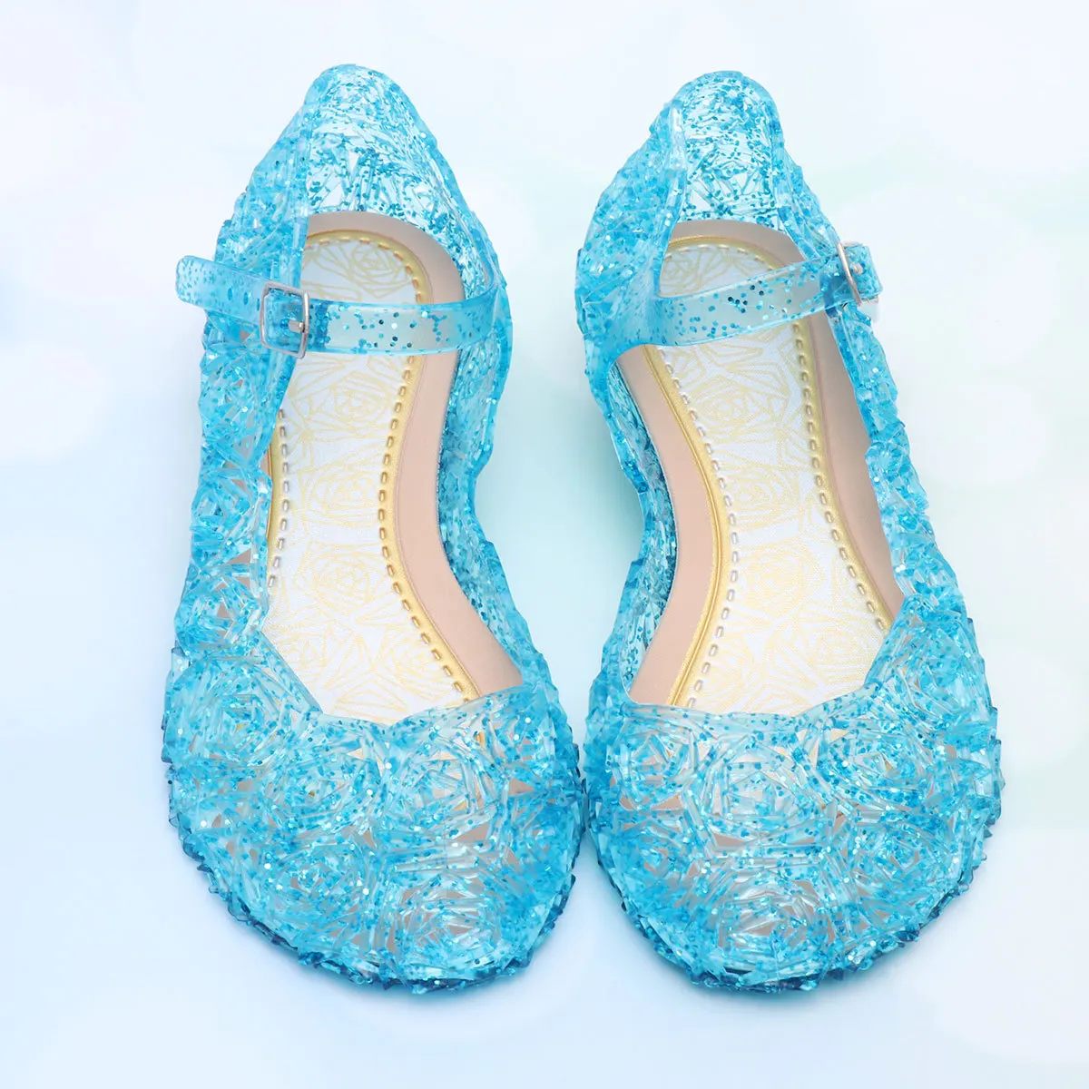 

1Pair Children Sandals Girls Jelly Sandal Size 25 Sky-Blue Stylish Comfortable Perfect for Tutu Dress Shorts Trousers Party