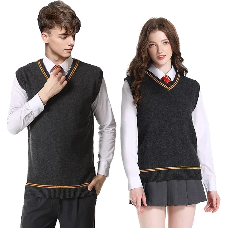 Disfraz de Halloween para niños y adultos, capa amarilla de Hufflepuff con vestido, suéter, camisa, uniforme escolar, fiesta de Hermione Granger C AA, 2025