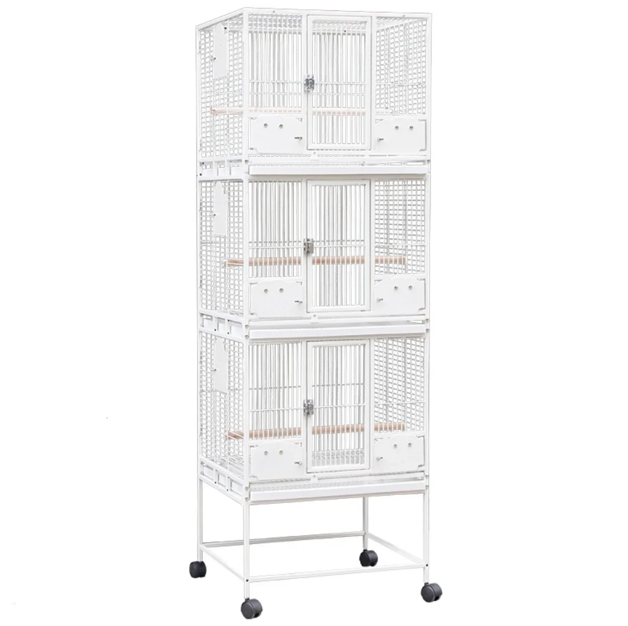 Wholesales stackable design removable wire divider large space breeding 3-layers bird cage