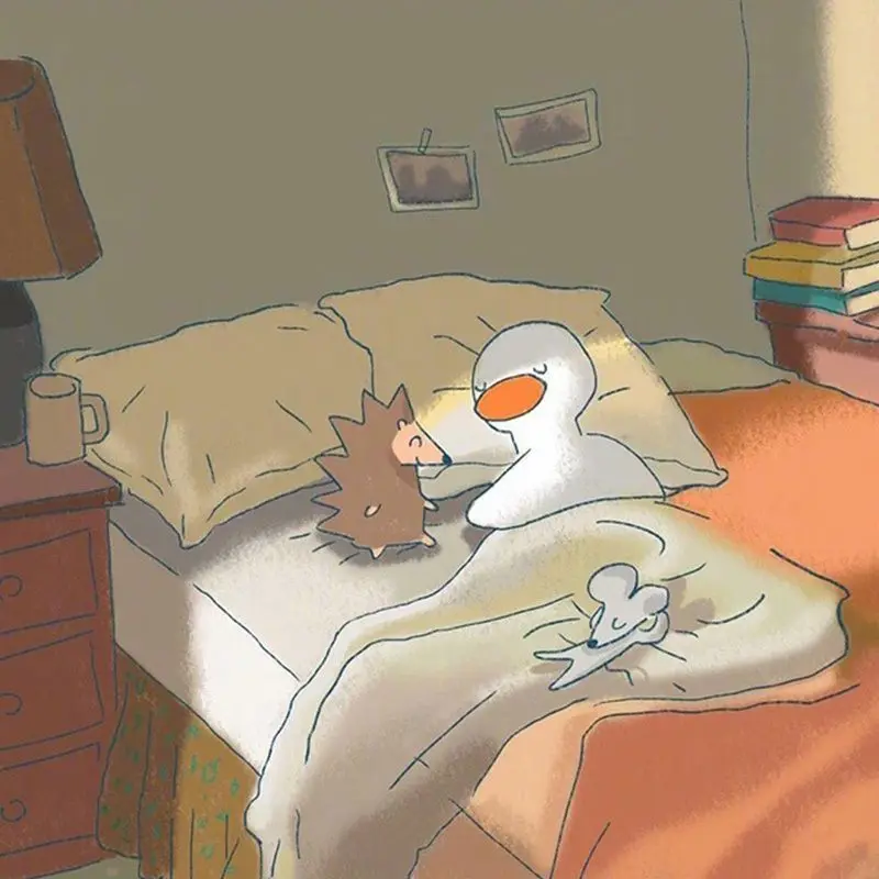 

Cartoon Duck Hedgehog 500PCS/1024 PCS Jigsaw Puzzles Challenging Family Activity Game for Gameroom Bedroom Home Decor Gift