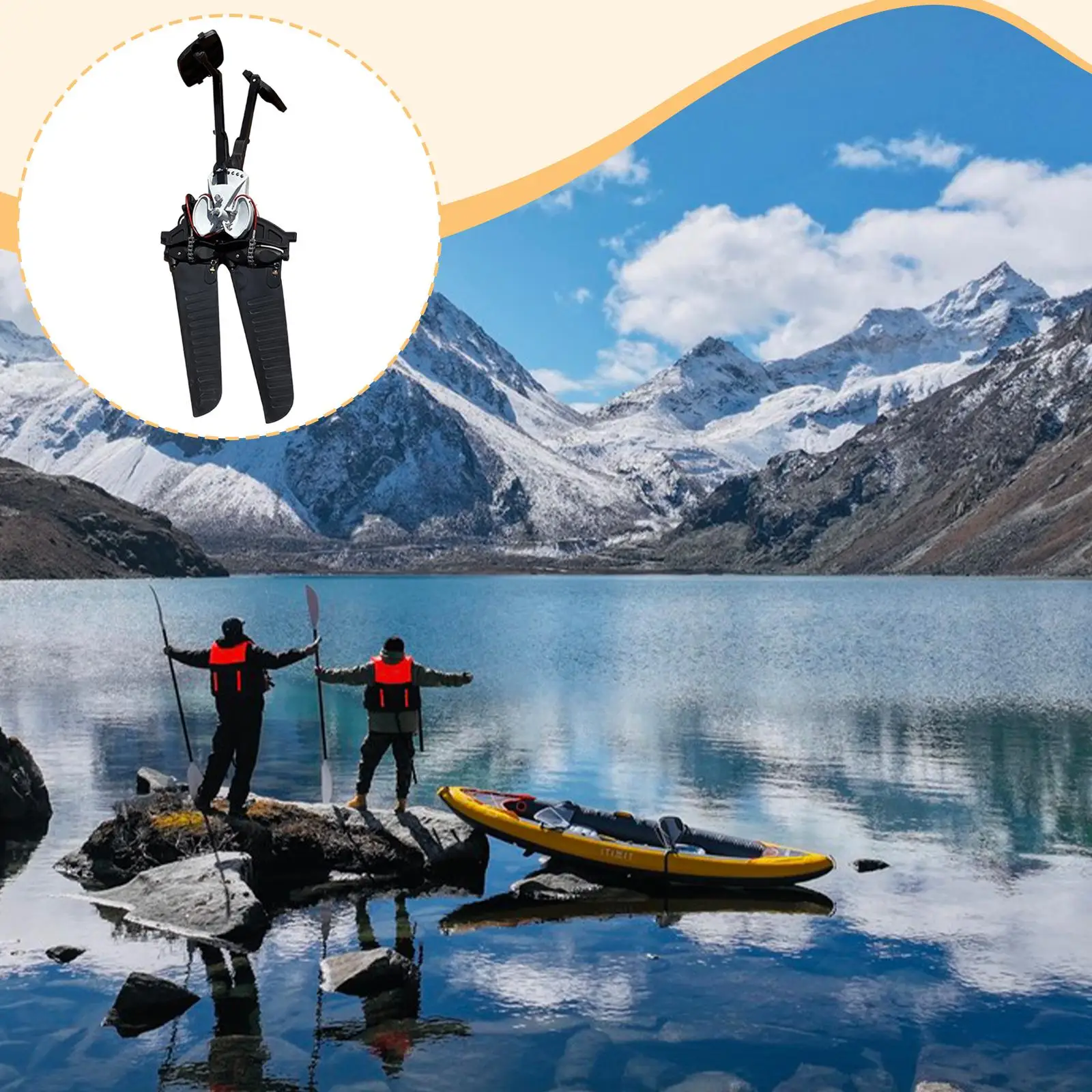 

Педаль для каяка, сверхмощная профессиональная практичная многофункциональная надувная доска для серфинга, ласты для экскурсионной лодки, педаль для доски