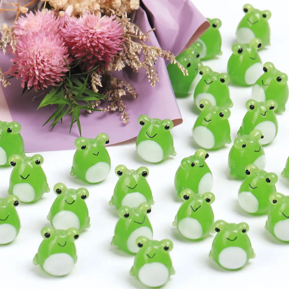5 stücke Nette Sommer Grün Frosch Glasur Glas Perlen Für Schmuck Machen DIY Lose Spacer Perlen Für Armbänder Halskette schlüssel