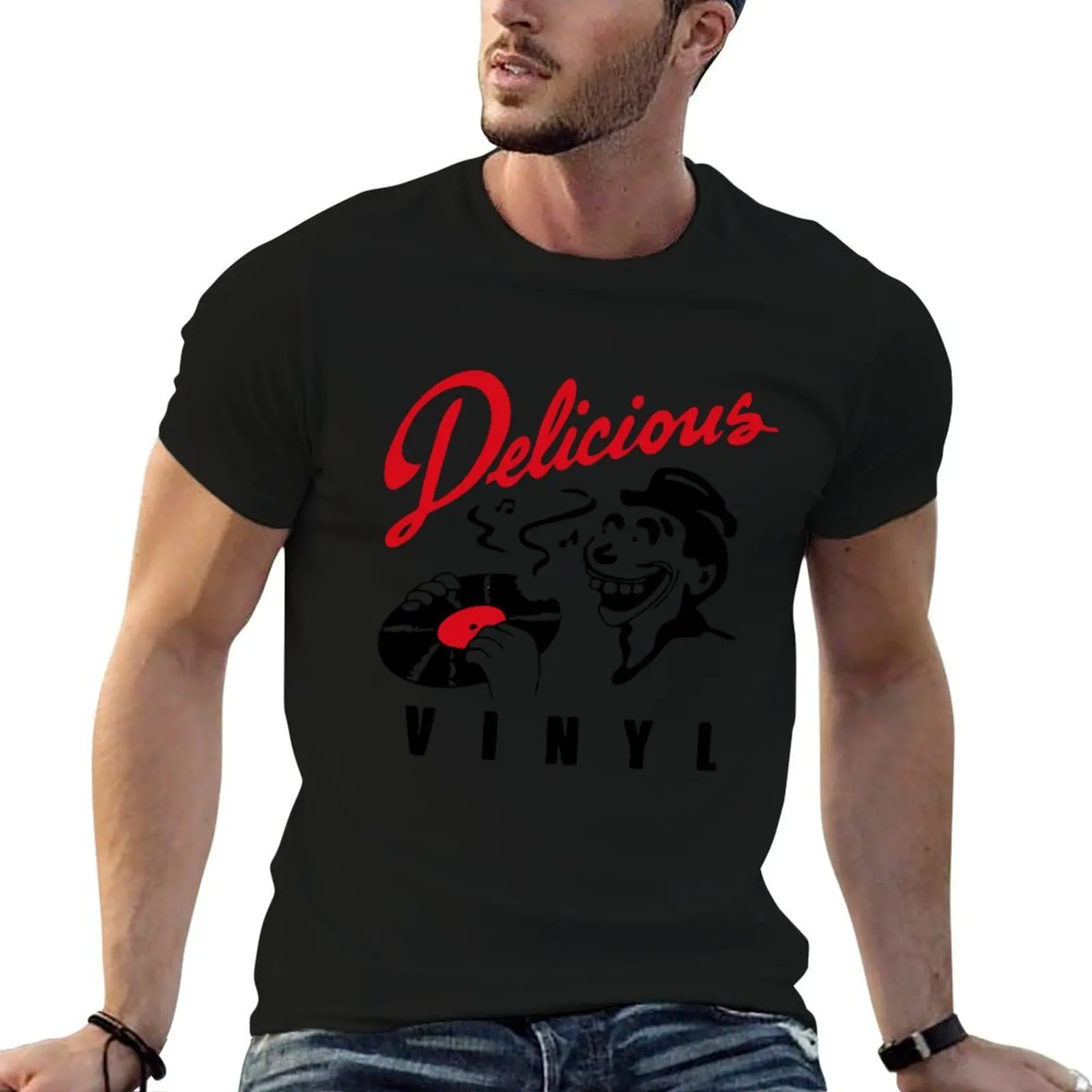 Delicious Vinyl T-Shirt cotton graphic tees tshirts personalised shirts men graphic