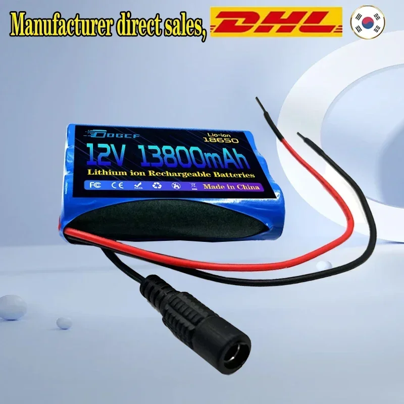 3S1P 12.6V 13800mAh18650 Baterai Lithium-ion 11 1V Baterai Li Ion 18650 untuk Cadangan Power Up Kamera CCTV 12V Paket Baterai