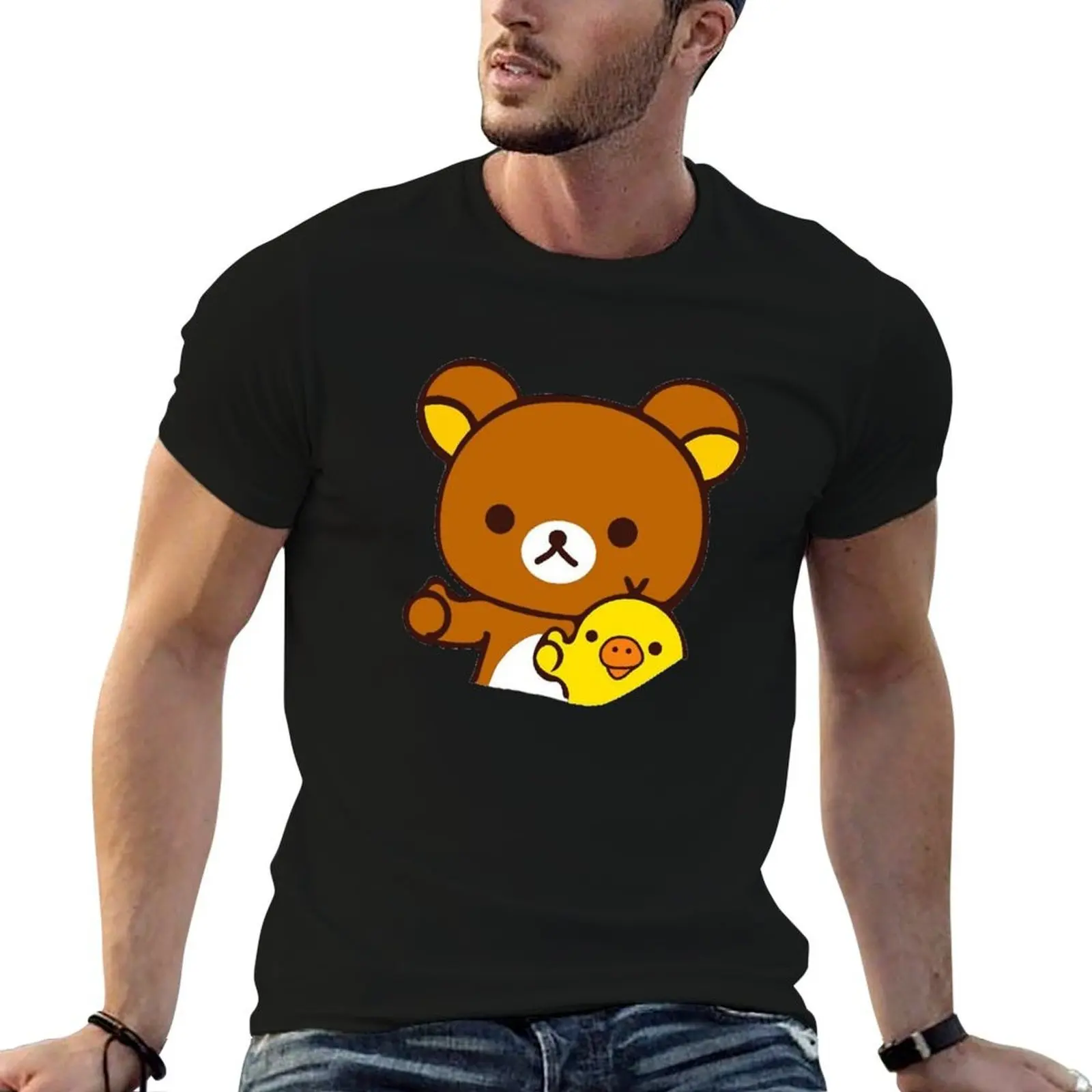 

t for cotton quality high Rilakkuma g men shirts And shirts t cotton man 100% Kiiroitori tshirt T-Shirt