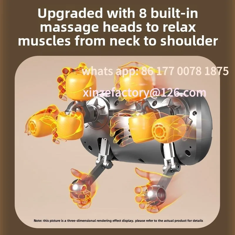 Customizable 8-Head Cervical Neck Wireless Massager Back Waist Shoulder Trapezius Neck Shoulder Kneading Artifact Massage Shawl