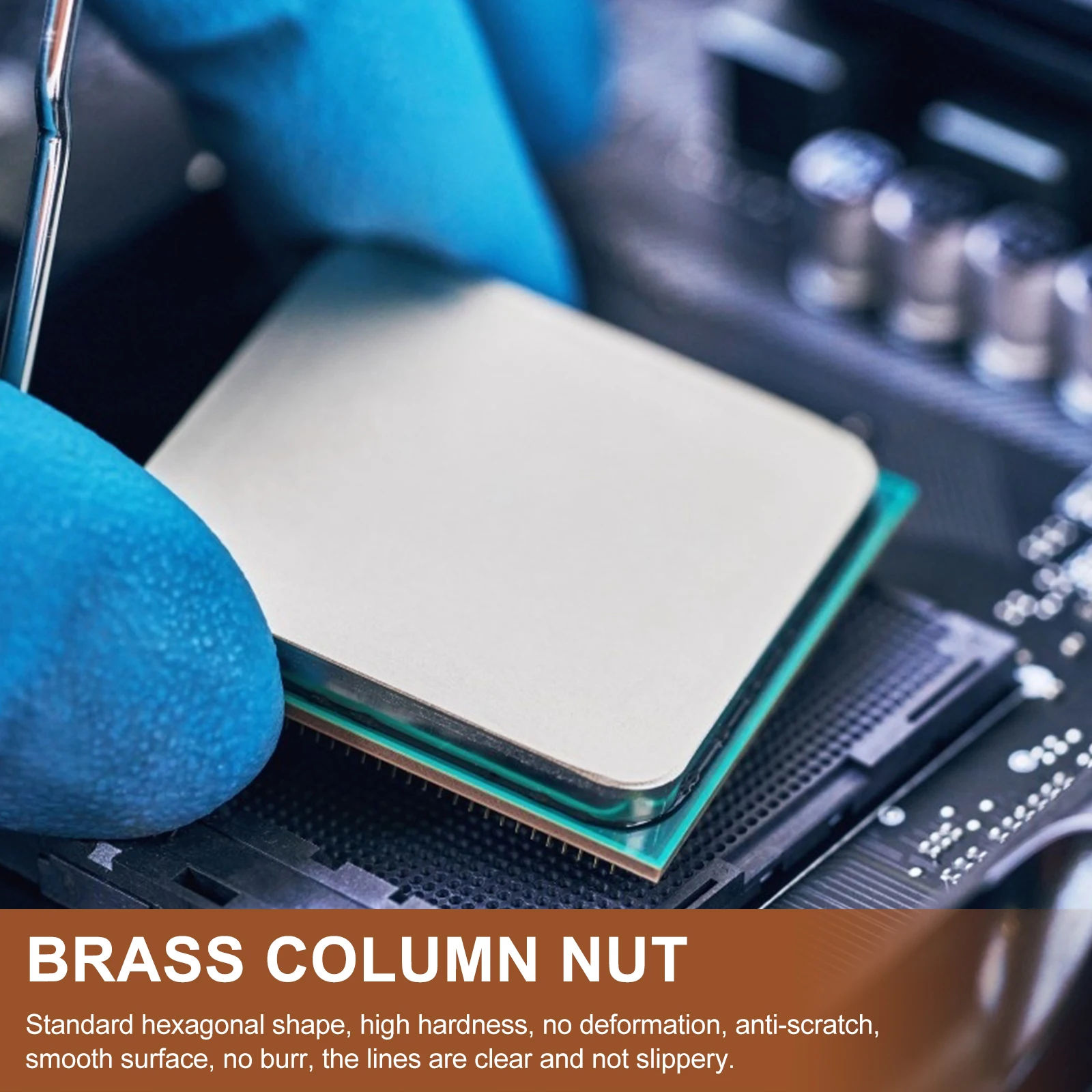 

1 Box Internal Hexagon Brass Column Hexagonal Support Pillars No Burr Threaded Screw Fixing Golden Iron