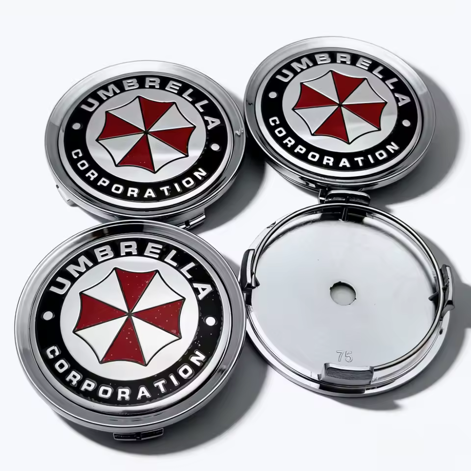 4x 75mm Umbrella Nabendeckel Radkappen Nabenkappen