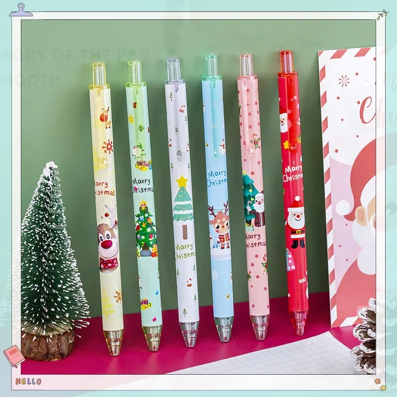 36 Pcs Christmas Gel Pens Set Creative Cartoon Press Neutral Pens for Writing Supplies