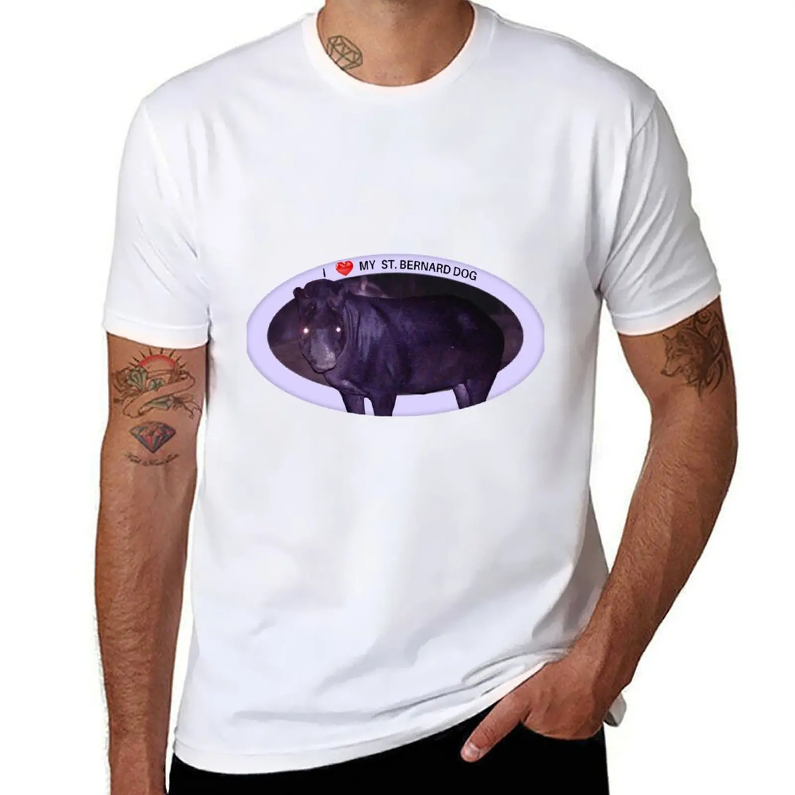 

I Love My St. Bernard Dog T-Shirt t shirt man casual t shirt man luxury T-Shirt