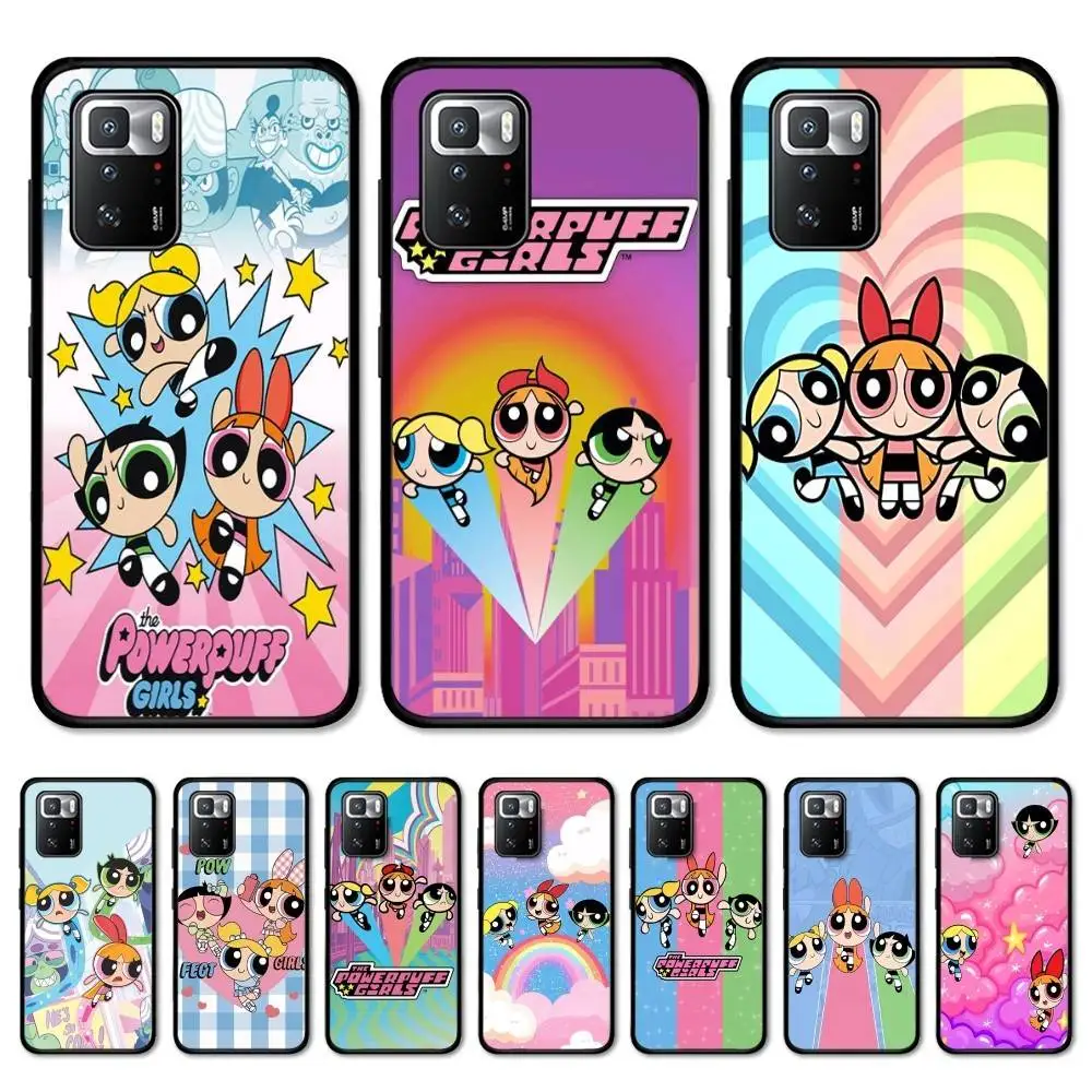 

Cute Girls P-Powerpuffes Phone Case For Redmi Note 4 X 5 A 6 7 8 T 9 9S 10 11 11S 11Epro Poco M3 Pro