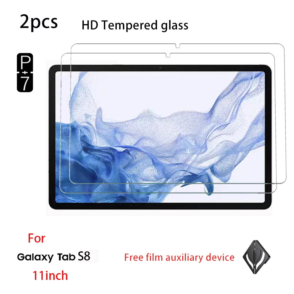 2pcs Tablet Tempered Glass Screen Protector for Samsung Galaxy Tab S7 S8 S9 S11 11-Inch Tablet, HD, Drop-Proof, Explosion-Proof