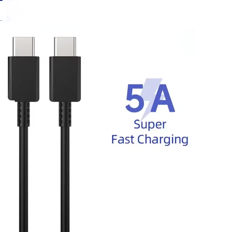 5A 45W PD Dual USB C Fast Charging Cable For S24 Ultra Samsung S22 S23 S21 Note20 A55 Quick Charger Type C Data Line