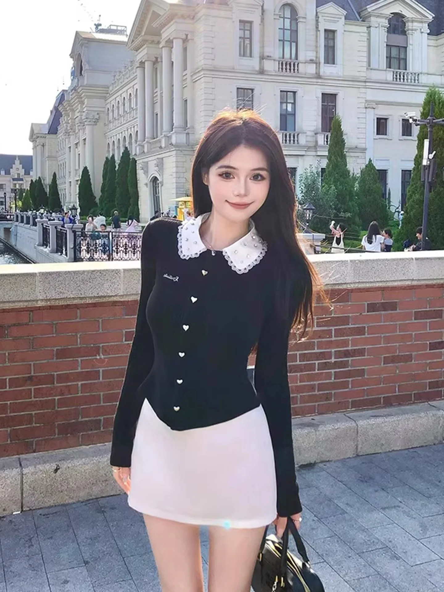 Retro lavorato a maglia lungo Sve asimmetrico Top da donna Faionable Versatile Autunno Nuovo Sle Pendolarismo Coreano Sle Traspirante Sci...