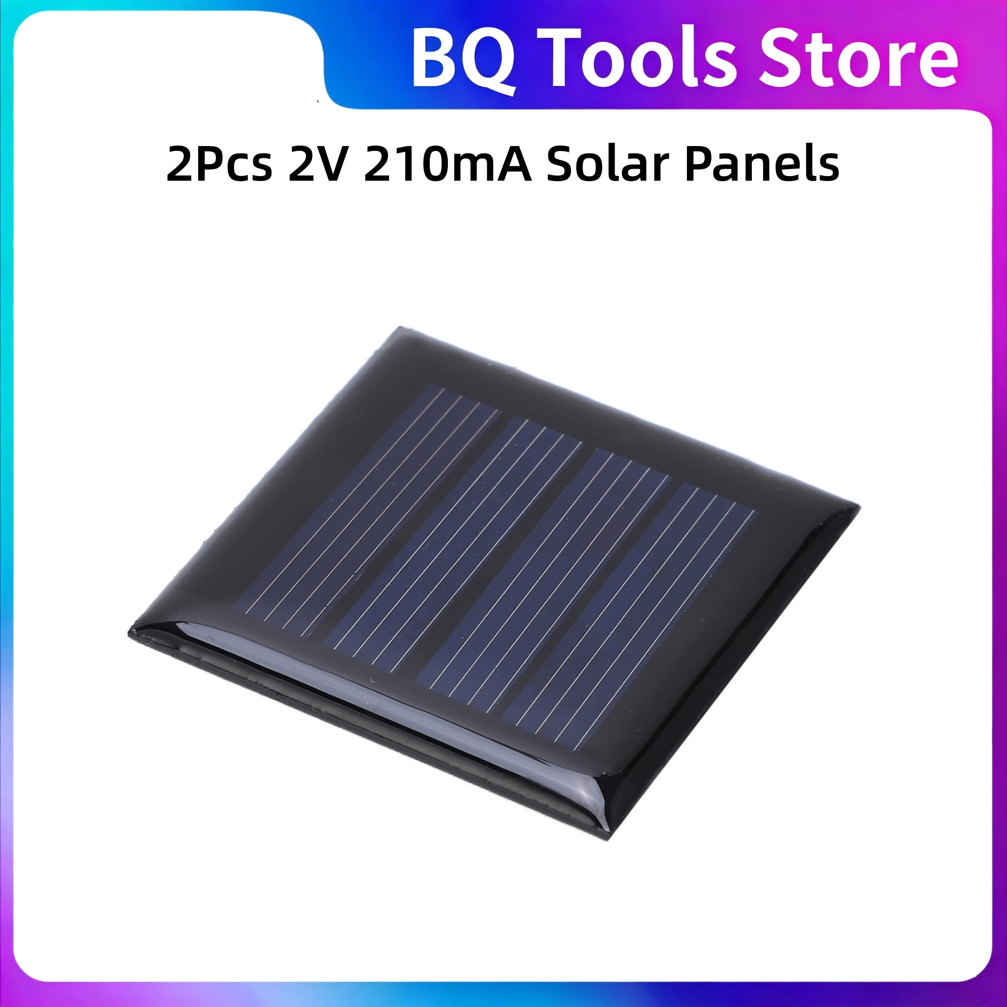 2 peças 2v 210ma painéis solares diy materiais de brinquedo elétrico carregador de células fotovoltaicas módulo de energia de aparelhos elétricos de baixa potência