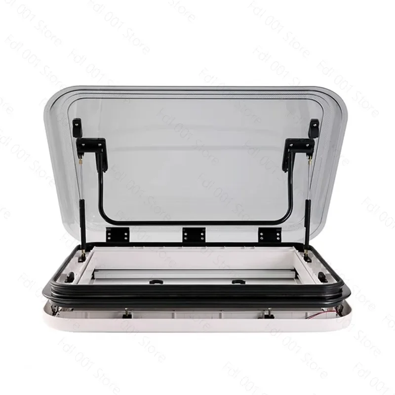 RV Sunroof Modification Accessories Acrylic Double-layer Thickened Roof Ventilation Window with Sunshade and Anti-mosquito Net