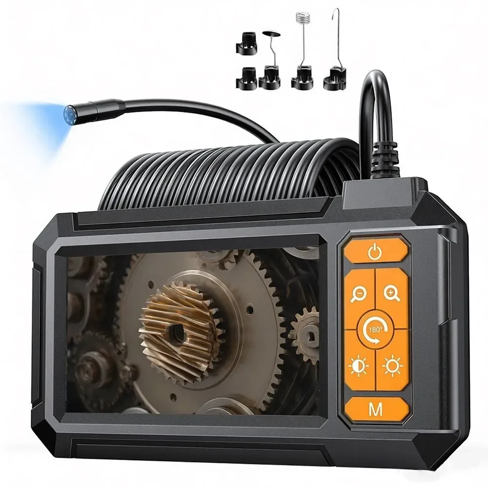 

Промышленная эндоскопическая камера эндоскоп автомобильный Автомобильный эндоскоп 4,3-дюймовый IPS-экран 8 мм IP67 водонепроницаемый 8 светодиодных трубок для проверки обслуживания