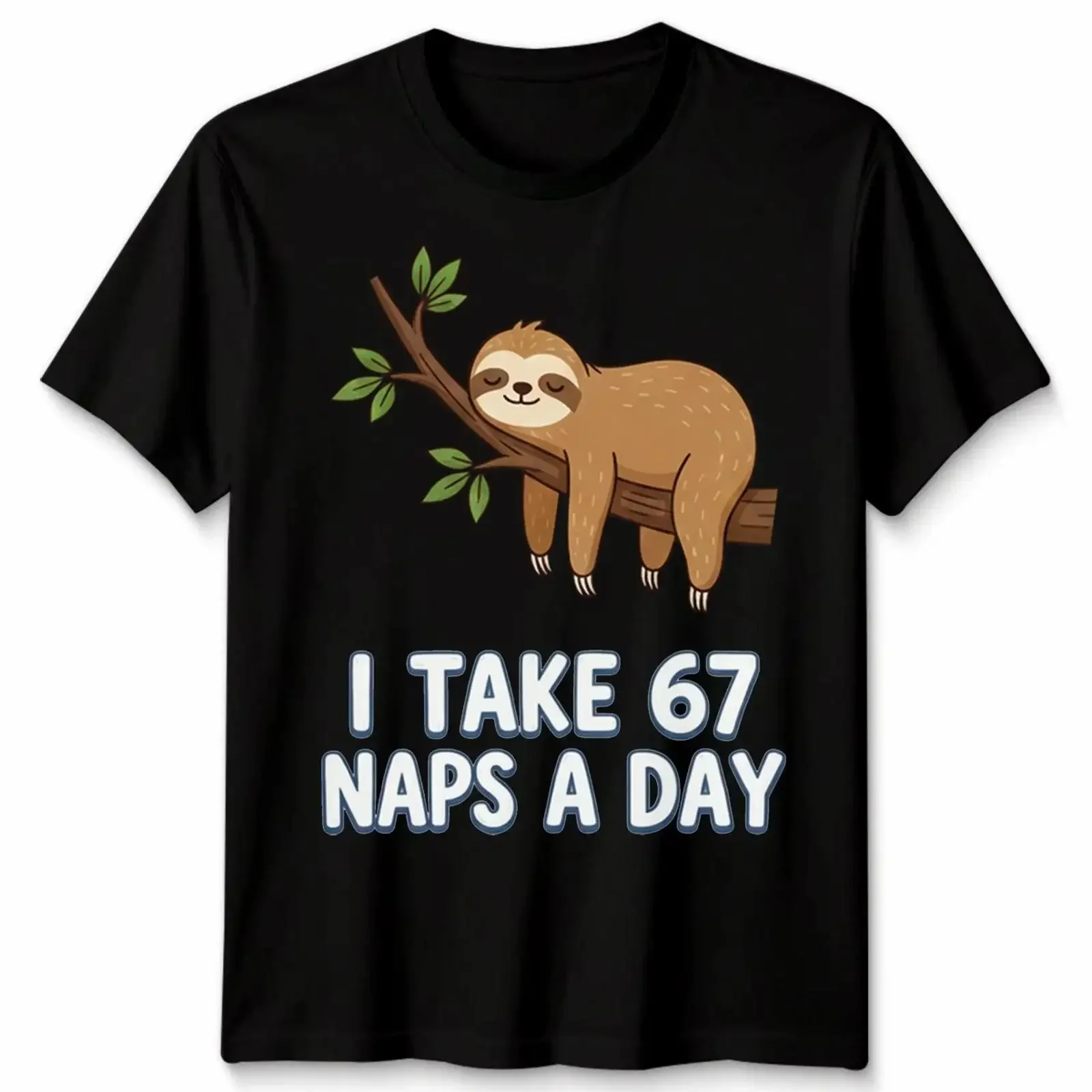 I Take 67 Naps A Day Sloth Animal Humour Men s Women T Shirt vintage Washed Stylish graphic Versatile homme streetwear