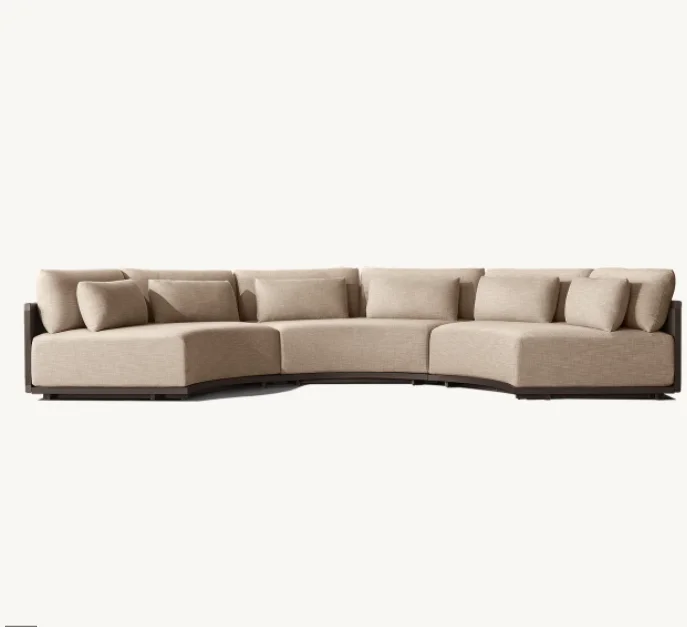 

# Outdoor Luxurious Patio Outdoor Garden Deep Seat Aluminum Sectional Round Sofa Set